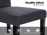 Artiss Dining Chairs Set of 4 Linen Parsons Chair Dark Grey UPHO-C-DIN-1026-GYX4