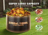 Compost Bin 1000 L, Outdoor Expandable Composter, Easy to Setup & Large Capacity Composting Bin, V952-GDSDFXHSPE24XFBXXV0