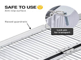 Kartrite 5ft Aluminium Foldable Wheelchair Ramp Non-Slip R02 Silver RAM-WCR-R02-5FT