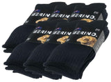 6 Pairs MERINO WOOL SOCKS Mens Heavy Duty Premium Thick Work Socks Cushion in Black V563-6AUSOCKS-BK-6-11