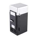 LED Mini USB Refrigerator USB Refrigerator Drinks Beverage Cans Refrigerator and Heater Black V1294-YM0722-JY05497-02