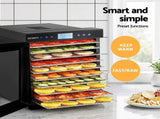 Devanti 10 Trays Food Dehydrator with Stainless Steel Tray FD-E-RACK-383B