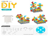 DIY Creative Screw Puzzle Building Block Table Set for Kids Ages 3 Educational STEM Toy with V1341-ZY-SUU3T2J4-379PCS-ENGINEERING