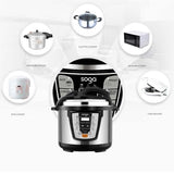 SOGA Electric Stainless Steel Pressure Cooker 8L 1600W Multicooker 16 16ELECTRICPRESSURECOOKER8L