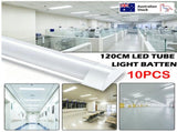 10x 120CM LED Tube Light Batten Linear Slim Light WorkShop Garage Lamp 40W 6500K V201-W13035634