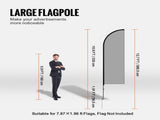 Feather Flag Pole Kit, 2 Packs Swooper Flag Pole 12.7 ft, Sign Flag Poles for Business Advertising V952-QGYMQJGZ34M24YJ92V0