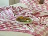 Simple Vintage Checkerboard Autumn Winter Warm Nap Throw Flannel Fleece Sofa Leisure V1294-YM0717-3117220191614