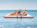Inflatable Floating Dock, 7 x 7FT Inflatable Dock Platform, Non-Slip Water Floating Dock Mat with V952-CQFT7X7FTBJHTBHI7V0