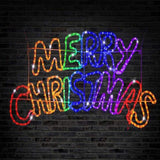 LED Merry Christmas Ropelight Rainbow 100cm V720-XL1039
