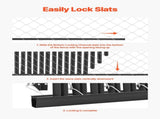 Bottom Locking Privacy Slats, Single-Wall Vertical Bottom-Locking Slats for Chain-Link Fence, V952-DBYSBTDBPE6FQ52L1V0
