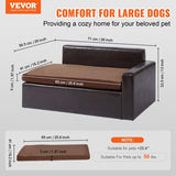 VEVOR Pet Sofa, Dog Couch for Medium-Sized Dogs and Cats, 28 x 20 x 13 inch Soft Leather Dog Sofa V952-PYCWSFPYZFXZU0X7XV0