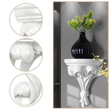 Decorative Wall Shelf Floating Shelf Resin White 1Pack V1369-AZ3-W-10528