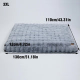 Plush Pet Bed with Non Slip Base and Removable Cover V767-P-XD1836-3XL-GY
