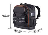 Tool Backpack, 65 Pockets, Heavy-duty Tools Storage Organizer Work Bags with Laptop Compartment & V952-GJBB1416INCH5R4Z0001V0