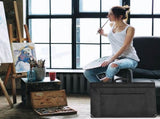 19.7x23.6in Art Portfolio Tote Bag - Large Carrying Storage Case with Handle & Adjustable Shoulder V1192-AZ-W-3331