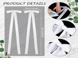 24 Pcs Large Wedding Ribbon Bows with Long Tails 10 x 36 Inch Aisle Decor On Chairs Background for V1259-DP01-A-4805