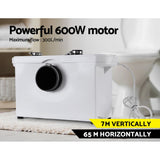 Giantz Macerator Sewerage Pump Waste Water Marine Toilet Disposal Laundry Unit PUMP-MAC-600-WH