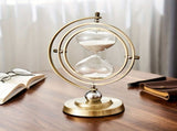 White Black Rotating Hourglass Clock Home Decor Time-Keeping Device High-Quality Materials V1347-115-BLA-36070