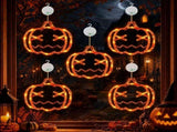 5 Pack Halloween Pumpkin Window Lights, Battery-Powered Halloween Decorations with Suction Cups, 8 V1107-124-99720-ORG3
