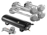 Train Horns Kit, 4 Trumpet Air Horn Kit, 150dB Train Horns for Pickup Trucks, 12V 160 psi Air V952-QLBYCQGTZ12VB362GV9