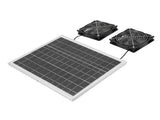 Solar Powered Exhaust Fan Kit 75W Monocrystal Silicon IPX7 Waterproofing 6.7in Dual Solar V1294-YM0901-3113250069211