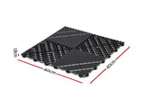 Giantz 20PCS Garage Floor Tiles Interlocking Drainage Non-Slip Tiles Heavy Duty for Workshop Black GFT-40X40-20P-BK