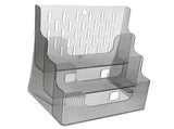 Transparent Pamphlet Holder Display Stand, 1 Set, 11.8 x 9 x 6.7 Inches, Clear Organizer for V1369-AZ3-W-18097