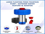 Large Floating Pond Fountain Pump Outdoor Water Feature & Aerator V63-953981