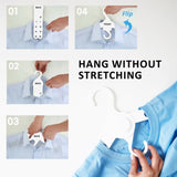 50X Plus Hanger Multiple Clothes Rack Organizer Foldable 10 Holes WHITE V274-GM-CLHANG-NS20-WH