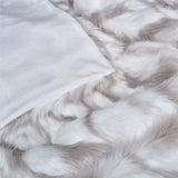 J Elliot Home Lynx Wild Cat Faux Fur Throw Rug 130 x 160cm V442-IDC-THROW-LYNX-IVORY-RE