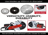 BAUMR-AG 400mm Professional Concrete Demolition Saw 94cc 2-Stroke, Wet and Dry Demo Cutting, 16" V219-SAWCONBMP1MA