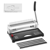 Binding Machine, Comb Binding Machine 21-Holes Binding 450 Sheets, Book Binder Machine with 100 PCS V952-ZDJ20SSSD210BTS1FV0