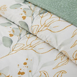 Soft Leaves Comforter Set, King Size, Plush Quilted Bedding with Pillowcases V745-MAB010736AJ3