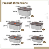 10PCS 316 Stainless Steel Food Storage with Lids, Stackable Airtight Food Storage V1369-AZ3-W-08736