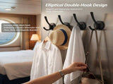 4-Pack Dual-Head Magnetic Hooks Nickel-Plated, Rust-Resistant, Ideal for Cruise Ships, Home, V1366-AZ2-W-15112