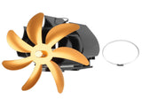Wood Stove Fan 7 Blade Aluminum Alloy Low Noise Wall Hanging Heat Powered Stove Fan with Fixing Loop V1294-YM0706-3114230124912