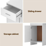 Artiss Office Desk and Chair Set 100cm Computer Desk PU Leather Office Chair FURNI-DESK100-5901-WH