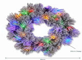 Christabelle 61cm Alpine Snow Christmas Wreath Pre Lit Multi Function LED Timer Pinecone Front 112_WFLAS61