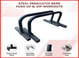 Steel Parallette Bars for Push Ups, Dips & Calisthenics Home Strength Training V63-822491