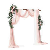 VEVOR Artificial Wedding Arch Flowers Kit Pink With 2 Pcs Flowers 3 Pcs Drapes V952-HLGMHTJ5JTFSIZ4UYV0