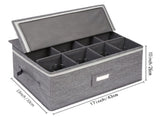 Storage Cases, Wine Glass Storage Box Containers for Glassware or Crystal, Holds 12 Wine Glasses, V1192-AZ-W-10744
