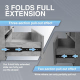 Drawer Slide With DAmper Drawer Slide 45Kg Load Capacity With Ball Bearing 1 Pair V1188-MS-227-0748