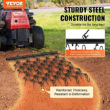 Drag Harrow, 4'x4' Heavy-Duty Chain Harrow with 69 Teeth, ATV UTV Tractor Attachments Field Drag Mat V952-LPGDK4X4FT0067AQTV0