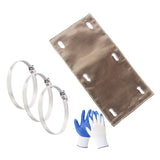 Exhaust Heat Shield 6" X 12" Titanium Pipe Shield with Stainless Steel Clamps, Heat Protection Up to V1366-AZ2-W-14415