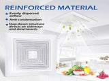 2 Pieces Plastic Exhaust Bathroom Ceiling Fan Grille with Springs - Replacement Vent Cover for Wall V1370-AZ4-06449