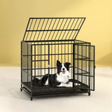 i.Pet Dog Cage Crate Large Puppy Cat Anti-Bite Pet Kennel Wheels w/Tray Metal PET-DOG-CAGE-95