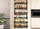 CARLA HOME 6 Tier Over the Door Organizer with Adjustable Metal Pantry Storage Rack and Hanging LSB-36247
