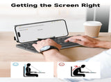 Foldable Bluetooth Keyboard with Magnetic Stand,Aluminum Alloy Mini Quiet Folding Portable V1107-888-75142-BLK