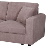 5-Piece Pink Modular Corduroy Sofa with Storage Chaise V43-SOF-IRS-PK