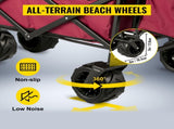 Folding Wagon Cart, Collapsible Folding Garden Cart w/ Shade Beach Utility V952-DZDPTC-RDHSKU0001V0